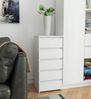 Home Collective Kommode 40 cm breit Holz Highboard Sideboard für Flur Schlafzimmer Wohnzimmer (Mehrzweckschrank Schrank schmal Kommode Schlafzimmer mit Schubladen), Kinderzimmer Organizer, 92 cm hoch mit 5 Schubladen weiß Bild 2