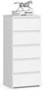 Home Collective Kommode 40 cm breit Holz Highboard Sideboard für Flur Schlafzimmer Wohnzimmer (Mehrzweckschrank Schrank schmal Kommode Schlafzimmer mit Schubladen), Kinderzimmer Organizer, 92 cm hoch mit 5 Schubladen weiß Bild 4