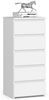 Home Collective Kommode 40 cm breit Holz Highboard Sideboard für Flur Schlafzimmer Wohnzimmer (Mehrzweckschrank Schrank schmal Kommode Schlafzimmer mit Schubladen), Kinderzimmer Organizer, 92 cm hoch mit 5 Schubladen weiß Bild 5
