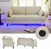 2-Sitzer Sofa Chenille Beige mit LED & USB, 175x83x78 cm Bild 4