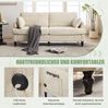 2-Sitzer Sofa Chenille Beige mit LED & USB, 175x83x78 cm Bild 5