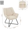 Woltu Ohrensessel (1-St), Relaxsessel mit Metallrahmen, Sessel bis 150 kg, aus Leinen Bild 3