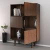 IDIMEX Highboard SIMONA, Wohnzimmerschrank offene Fächer & 3 Türen Massivholz nussbaum farben Bild 3