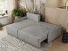 Ecksofa für das Wohnzimmer, mit losen Kissen, Schlaffunktion und Bettkästen, L-förmiges Ecksofa mit Armlehnen, Wellenfeder - ARPA - Hellgrau Velours - linke Seite Bild 3