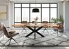 Baumtisch Akazie 240x100x74 natur lackiert / Epoxid schwarz, Kreuzgestell anthrazit matt EPOXY Bild 3