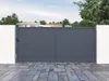 Vente-unique - NAZARIO Eingangstor PlastikMetallMetall Grau - B 4,6 cm x H 178 cm x L 390 cm Bild 2