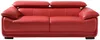 Vente-unique - MACELO Couchgarnitur Leder Rot - B 97 cm x H 75 cm x L 204 cm170 cm Bild 3