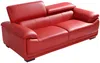 Vente-unique - MACELO Couchgarnitur Leder Rot - B 97 cm x H 75 cm x L 204 cm170 cm Bild 4