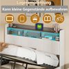 Simurq Polsterbett LED Doppelbett 140x200 cm, Hydraulisch Stauraumbett Samt (1-tlg, LED-Beleuchtung, USB Ladestation), Modernes Jugendbett Boxspringbett mit Bettkasten und Lattenrost Bild 4