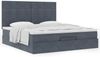 vidaXL Ottoman-Bett mit Matratzen Dunkelgrau 160x200 cm Samt 3313482 Bild 5