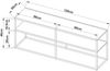 Fernsehtisch Solund 120x30x46cm Schwarz [en. casa] Bild 3