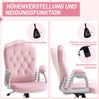 Bürostuhl 61 x 61 x 104-114 cm, höhenverstellbar mit Wippfunktion, Polyester, 1 Stück Bild 5
