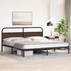 vidaXL Metallbett ohne Matratze Braun Eichen-Optik 180x200 cm 3318656 Bild 4