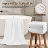 Badetuch-Set Weiß Mikrofaser Schnell Trocknend Sport Yoga Spa 68,6 x 137,2 cm Bild 2