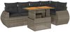 vidaXL 6-tlg. Garten-Sofagarnitur mit Kissen Grau Poly Rattan 3327266 Bild 2