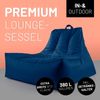 Lumaland Sitzsack-Lounge In-& Outdoor 380l navyblau mit Flaschenhalter Bild 2