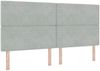 vidaXL Boxspringbett mit Matratze Hellgrau 200 x 200 cm Samt 3339788 Bild 4