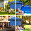 Gartenpavillon Gartenzelt mit Tasche tragbares Partyzelt 181x181x210cm Blau Bild 5