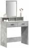 vidaXL Schminktisch Beton Grau 79 x 41 x 140 cm Holzwerkstoff 865139 Bild 3