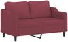 vidaXL 2-tlg. Sofagarnitur mit Kissen Weinrot Stoff 3201808 Bild 4