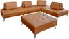 KAWOLA Sofa WIOLO Ecksofa Leder mit Hocker cognac 83 x 350 x 350 cm Bild 3