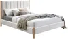 Vente-unique Bett SIZAMA Stoff, Weiß, 215,5x119x174 cm Bild 2