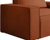 Vente-unique - AMELIA Sessel SamtStoff Rot - B 86 cm x H 85 cm x L 120 cm Bild 4