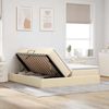 vidaXL Aufbewahrungsbett mit Matratze Creme 200 x 200 cm Polyester 3370359 Bild 4