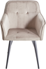 Esszimmerstuhl taupe Samtstoff 2er Set JASMIN Bild 5