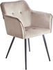 Esszimmerstuhl taupe Samtstoff 2er Set JASMIN Bild 4