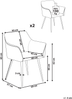 Esszimmerstuhl taupe Samtstoff 2er Set JASMIN Bild 2