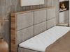 Boxspringbett mit Kopfteil und Topper, Polsterbett - ALBERO 2 - 140 x 200 cm - Beige Stoff - H3 Bild 4