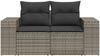 vidaXL Gartensofa 2-Sitzer mit Kissen Grau Poly Rattan 366125 Bild 4