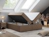 Boxspringbett - Doppelbett mit Multipocket-Matratze - BESS -180x200 - Braun Kunstleder - H3 Bild 2
