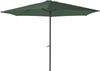 Sonnenschirm THOMAS Ø 300cm 6 Streben Grün Polyester | Gartenschirm Balkonschirm UV-Schutz Bild 4