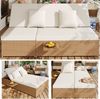 KLAM HOME Sofa Gartenliege Outdoor Gartenliege Doppelbett,Verstellbare Rückenlehne, geeignet für Lounges, Balkone und Gärten, weiß Bild 2