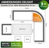 BRAST 'Hacienda' Gartenmöbel Set mit Kissen & Abdeckung, 10 Personen, Braun / Beige Bild 3