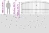 vidaXL Gartentor mit Schloss Woerden Grau 100 x 400 cm Stahl 42008907 Bild 4