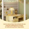 Merax Hochbett 90x200cm mit Unterbett-Spielbereich (1-St, Etagenbett Jugendbett Stockbett Einzelbett Hausbett) Massivholz Kinderbett mit Stauraumtreppe, Rausfallschutz & Fenster Bild 3