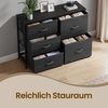 SONGMICS Kommode mit 5 Schubladen, Schubladenschrank mit Metallgestell, 98,7 x 30 x 74,7 cm, Schwarz Bild 4