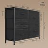 SONGMICS Kommode mit 5 Schubladen, Schubladenschrank mit Metallgestell, 98,7 x 30 x 74,7 cm, Schwarz Bild 5