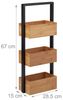 Relaxdays Badregal mit 3 Ablagen, Bambus natur / schwarz, 30 x 18 x 88 cm Bild 4
