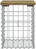 vidaXL Gartenbank aus Gabionen 33x31x42 cm Kiefernholz Imprägniert 834328 Bild 3