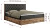 Boxspringbett, Schlafzimmerbett, Bettkasten - AMORE - 140 x 200 cm - Dunkelgrau Kunstleder - H4 Bild 5
