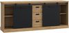 FORTE Kaszimiro Sideboard, Holzwerkstoff, Braun/Schwarz, 213,4 x 88,2 x 52 cm Bild 5