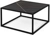 Couchtisch Marmor Optik Rechteckiger Kaffeetisch mit Tischplatte aus Kunstmarmor 70 x 70 x 40 cm Schwarz Bild 2