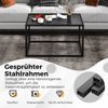 Couchtisch Marmor Optik Rechteckiger Kaffeetisch mit Tischplatte aus Kunstmarmor 70 x 70 x 40 cm Schwarz Bild 3