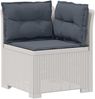 vidaXL 6-Sitzer Garten Sofa mit Kissen Rattan Look PP Weiß 3444133 Bild 4