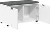 vidaXL Flurbank mit Kissen mit Regal mit Speicher Weiß 80 x 38 x 46 cm 891480 Bild 5