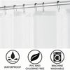 mDesign Duschvorhang Badewannenvorhang 2er-Set 12 Ösen PEVA Vinyl Transparent Bild 5